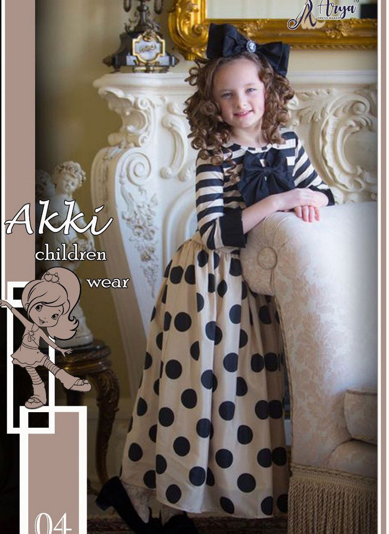 Akki Latest Fancy Exclusive Frock Style Poli Rayon Kids Wear Collcetion